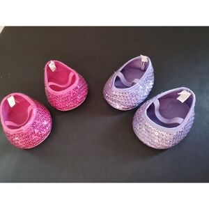 Build-A-Bear Workshop Purple Sequin Shoes Sneaker Fancy